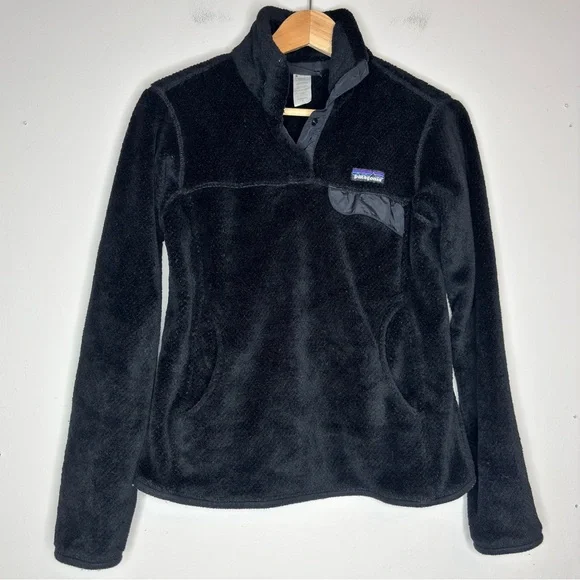 Patagonia Black Re-Tool Snap-T Pullover Fleece Size S - Picture 2 of 12